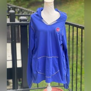 Antigua Women’s Blue Long Sleeve Chicago Cubs Fleece Pullover Size XXLarge
